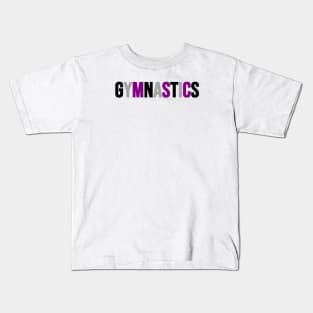 GYMNASTICS (Asexual/Demisexual Colors, No White Text) Kids T-Shirt